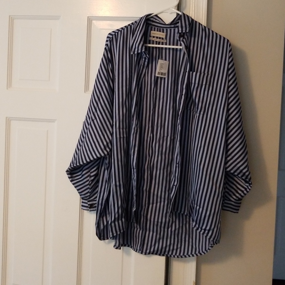 Blue striped blouse